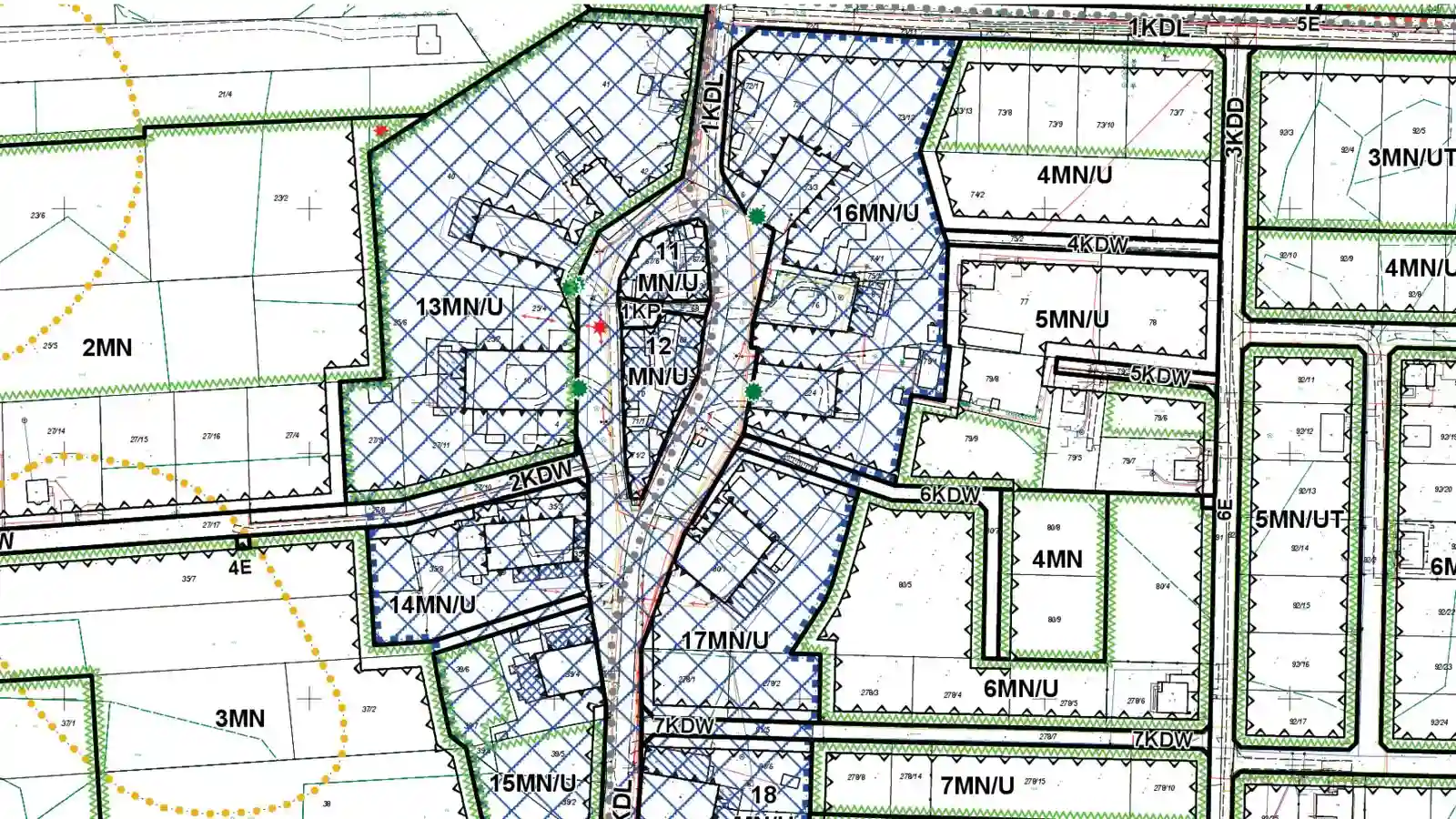 Załącznik graficzny do uchwały o miejscowym planie zagospodarowania przestrzennego - rysunek planu